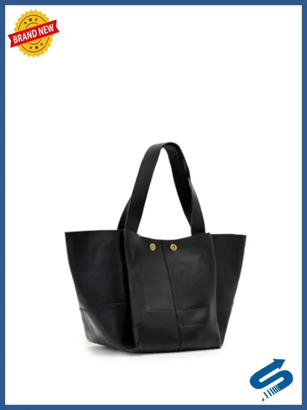 AllSaints Women's Leather Rosalie Tote Bag - Lightweight Shopper